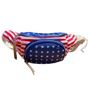 Madlove Men's Patriotic Star and Stripe Fanny Pack/ Belt Bag